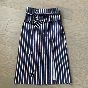 NWT J.O.A. Striped Pencil Skirt with Front Slit